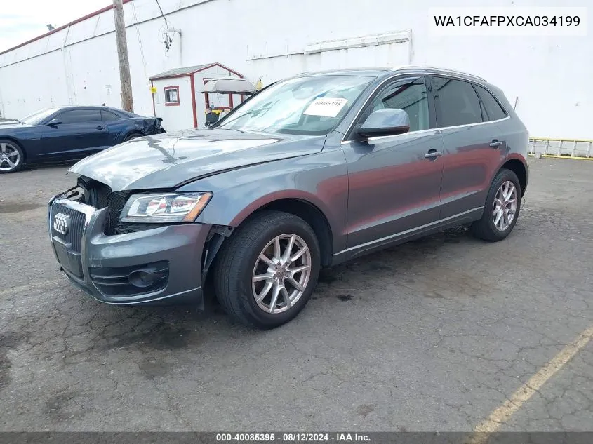 2012 Audi Q5 2.0T Premium VIN: WA1CFAFPXCA034199 Lot: 40085395