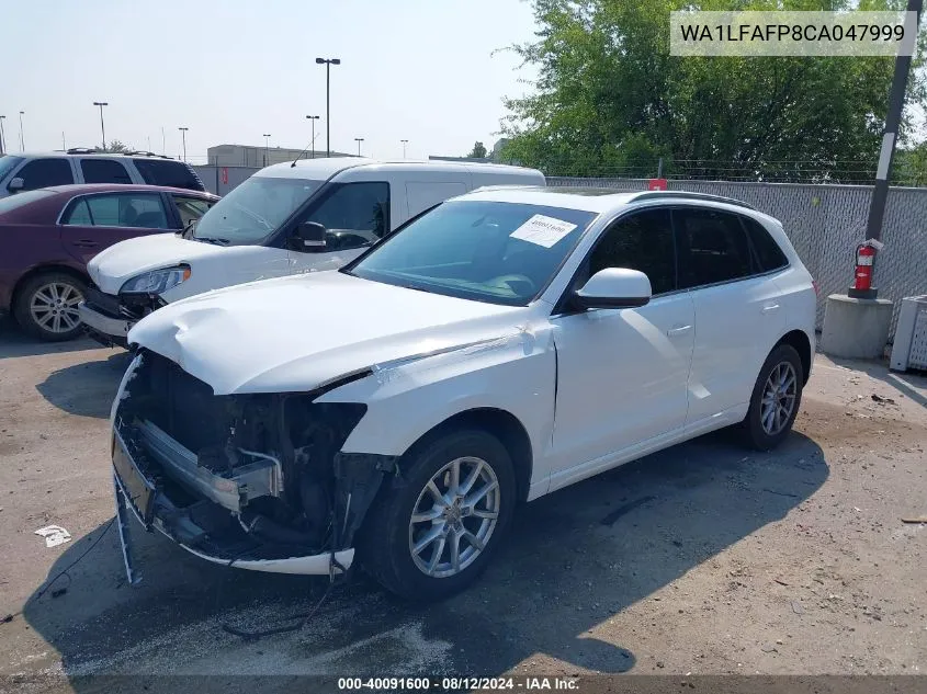 2012 Audi Q5 2.0T Premium VIN: WA1LFAFP8CA047999 Lot: 40091600