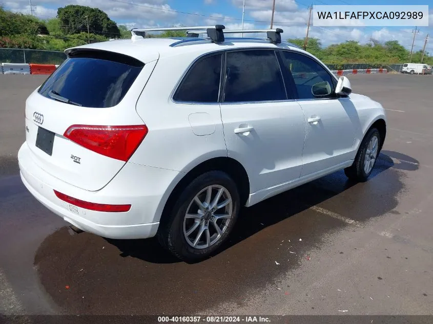 WA1LFAFPXCA092989 2012 Audi Q5 2.0T Premium