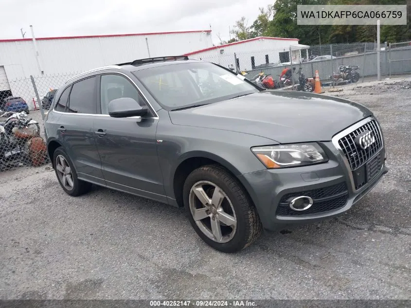 2012 Audi Q5 3.2 Premium Plus VIN: WA1DKAFP6CA066759 Lot: 40252147