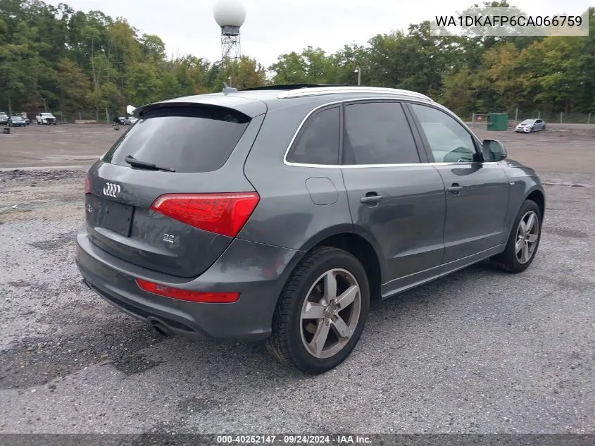 2012 Audi Q5 3.2 Premium Plus VIN: WA1DKAFP6CA066759 Lot: 40252147