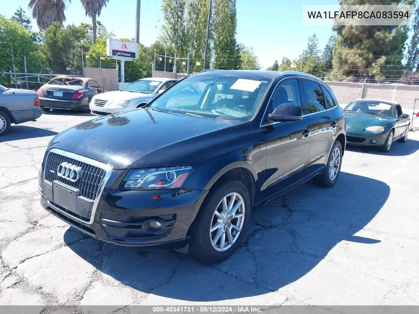 2012 Audi Q5 2.0T Premium VIN: WA1LFAFP8CA083594 Lot: 40341731