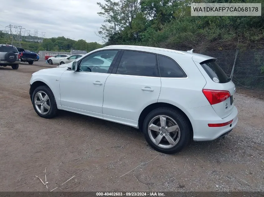 2012 Audi Q5 3.2 Premium Plus VIN: WA1DKAFP7CA068178 Lot: 40402603