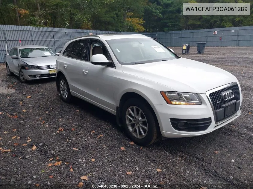 2012 Audi Q5 2.0T Premium VIN: WA1CFAFP3CA061289 Lot: 40433238