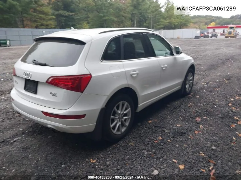 2012 Audi Q5 2.0T Premium VIN: WA1CFAFP3CA061289 Lot: 40433238