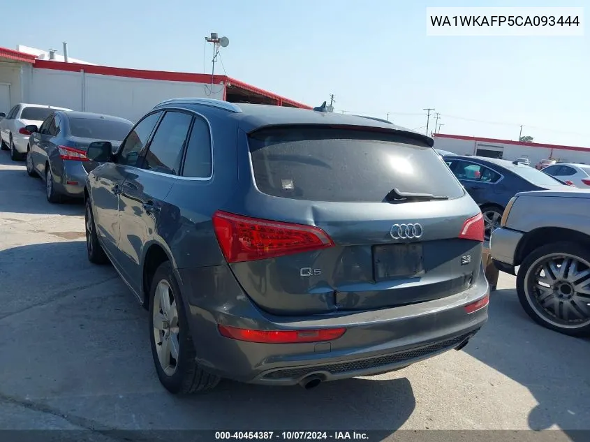 2012 Audi Q5 3.2 Premium VIN: WA1WKAFP5CA093444 Lot: 40454387