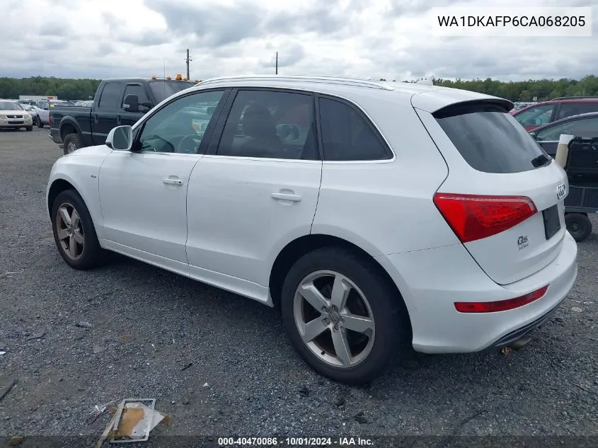 2012 Audi Q5 3.2 Premium Plus VIN: WA1DKAFP6CA068205 Lot: 40470086