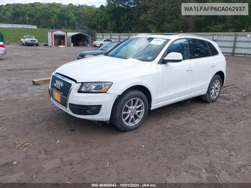 2012 Audi Q5 2.0T Premium VIN: WA1LFAFP6CA062937 Lot: 40480843