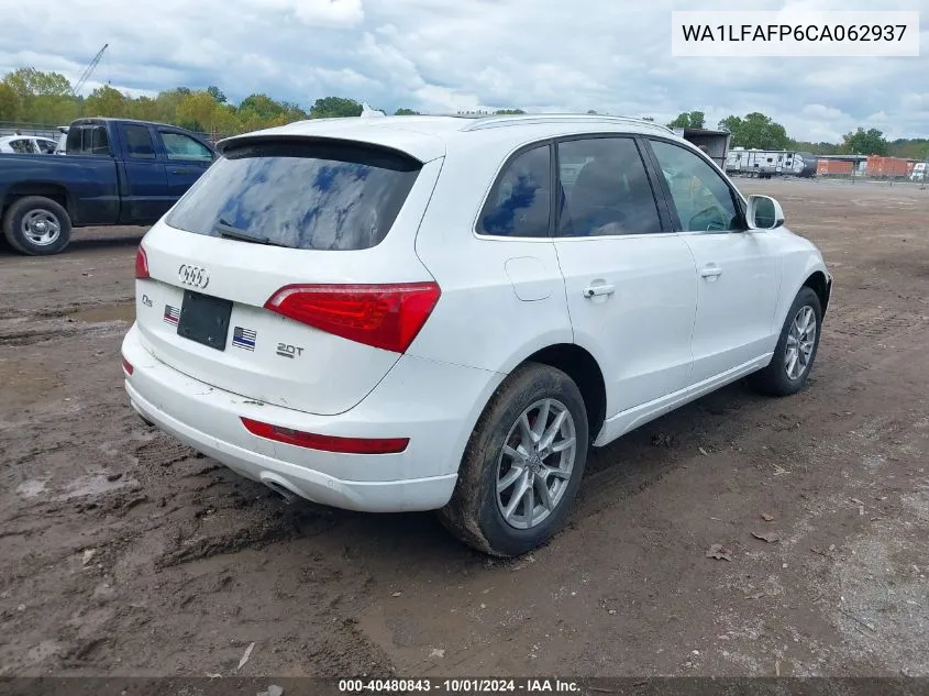 2012 Audi Q5 2.0T Premium VIN: WA1LFAFP6CA062937 Lot: 40480843