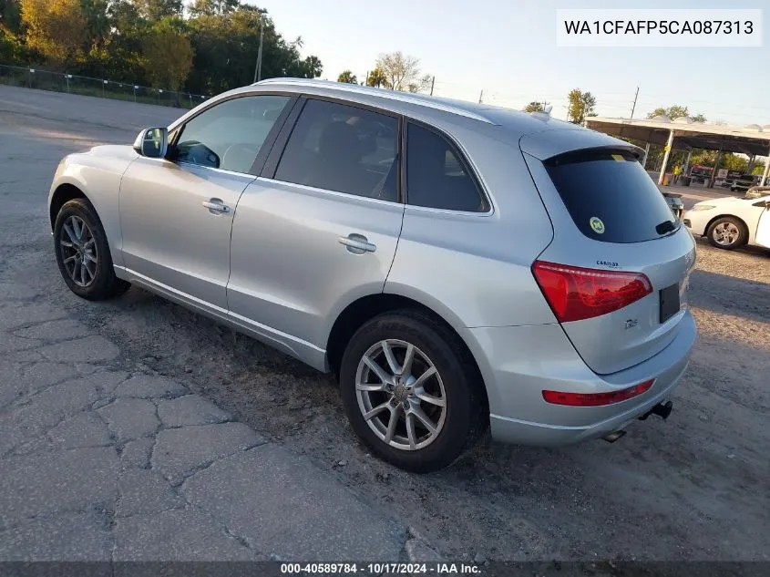 2012 Audi Q5 2.0T Premium VIN: WA1CFAFP5CA087313 Lot: 40589784