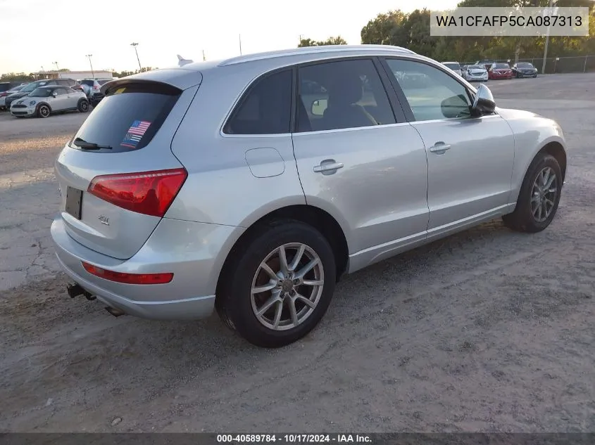 2012 Audi Q5 2.0T Premium VIN: WA1CFAFP5CA087313 Lot: 40589784