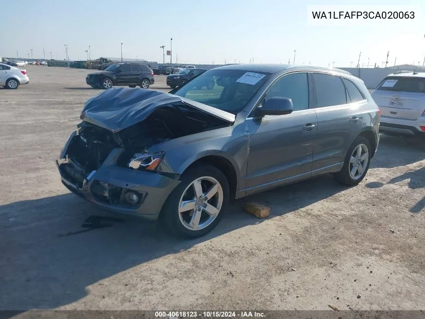 2012 Audi Q5 2.0T Premium VIN: WA1LFAFP3CA020063 Lot: 40618123