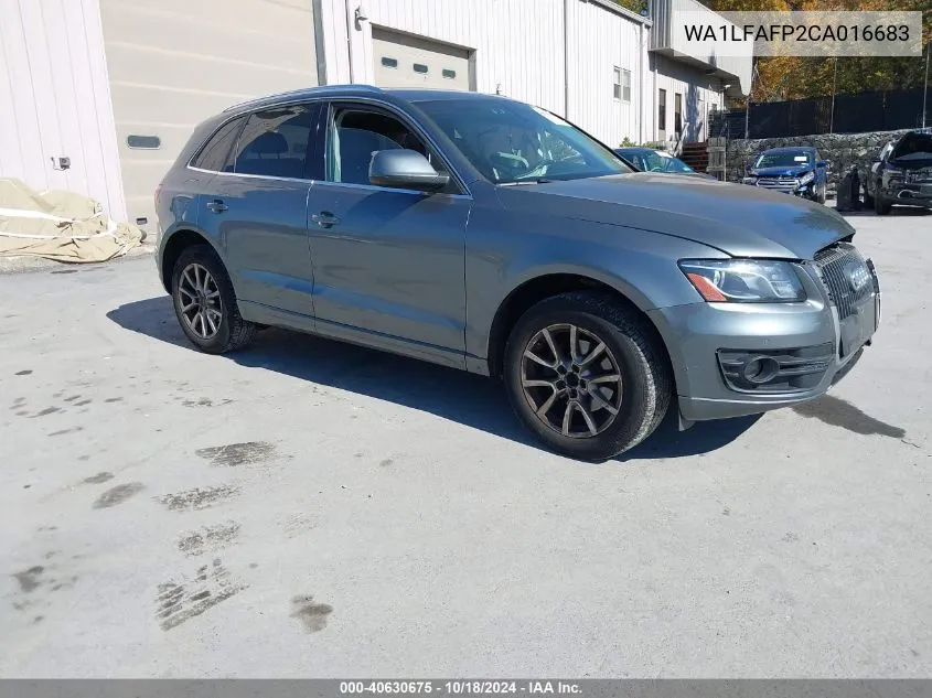 2012 Audi Q5 2.0T Premium VIN: WA1LFAFP2CA016683 Lot: 40630675