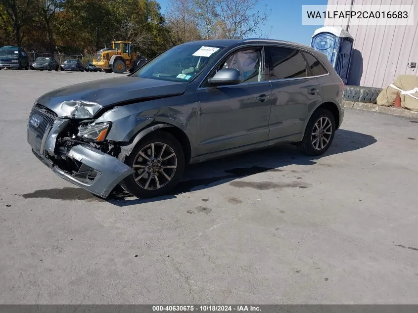 2012 Audi Q5 2.0T Premium VIN: WA1LFAFP2CA016683 Lot: 40630675