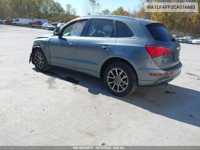 2012 Audi Q5 2.0T Premium VIN: WA1LFAFP2CA016683 Lot: 40630675