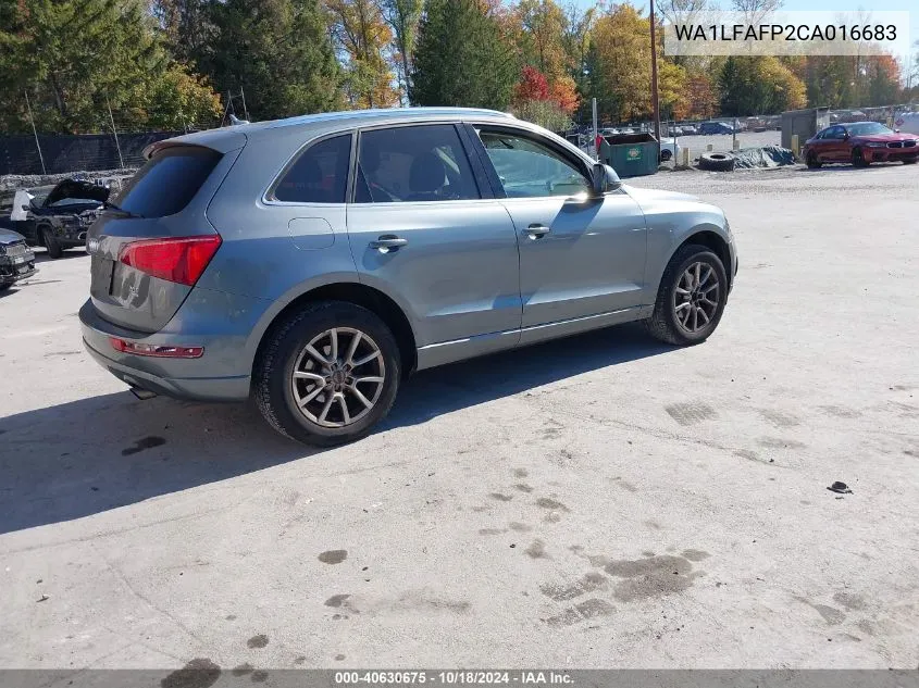 2012 Audi Q5 2.0T Premium VIN: WA1LFAFP2CA016683 Lot: 40630675