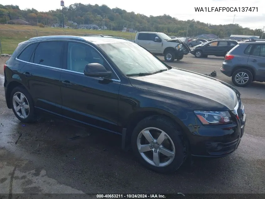 2012 Audi Q5 2.0T Premium VIN: WA1LFAFP0CA137471 Lot: 40653211