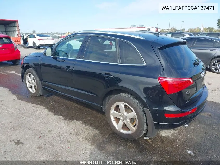 2012 Audi Q5 2.0T Premium VIN: WA1LFAFP0CA137471 Lot: 40653211