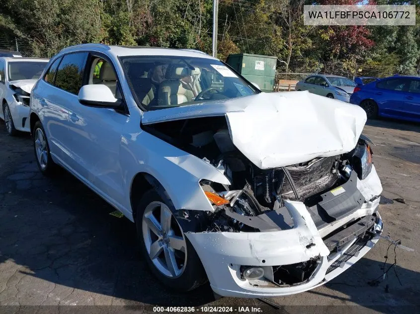 2012 Audi Q5 2.0T Premium VIN: WA1LFBFP5CA106772 Lot: 40662836