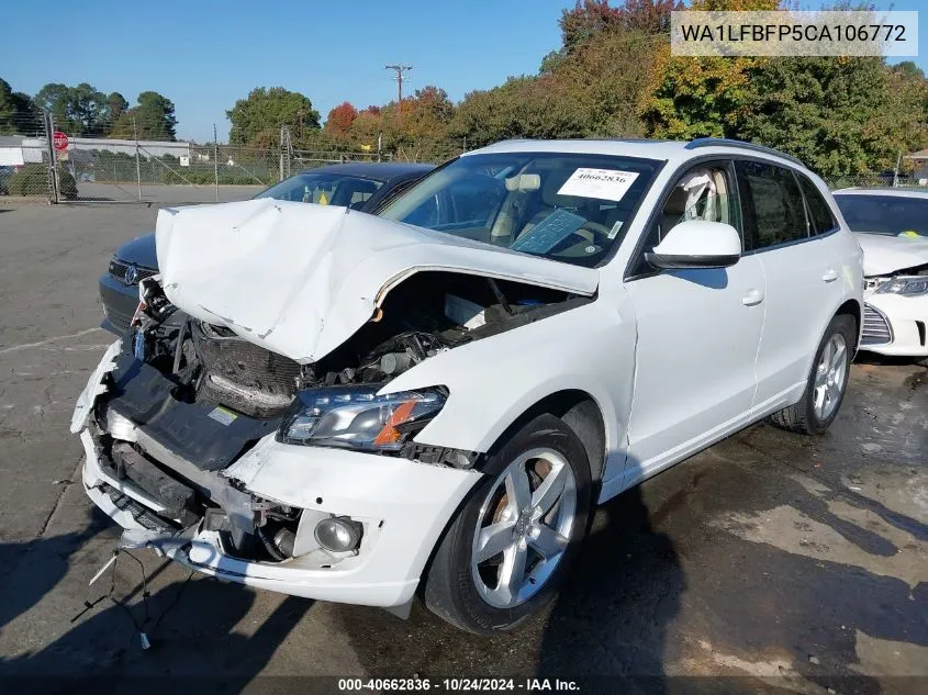 2012 Audi Q5 2.0T Premium VIN: WA1LFBFP5CA106772 Lot: 40662836