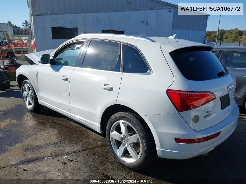 2012 Audi Q5 2.0T Premium VIN: WA1LFBFP5CA106772 Lot: 40662836