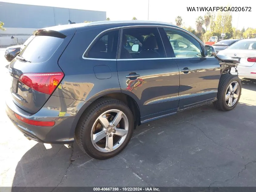 2012 Audi Q5 3.2 Premium VIN: WA1WKAFP5CA020672 Lot: 40667398