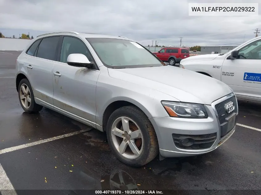 2012 Audi Q5 2.0T Premium VIN: WA1LFAFP2CA029322 Lot: 40719370