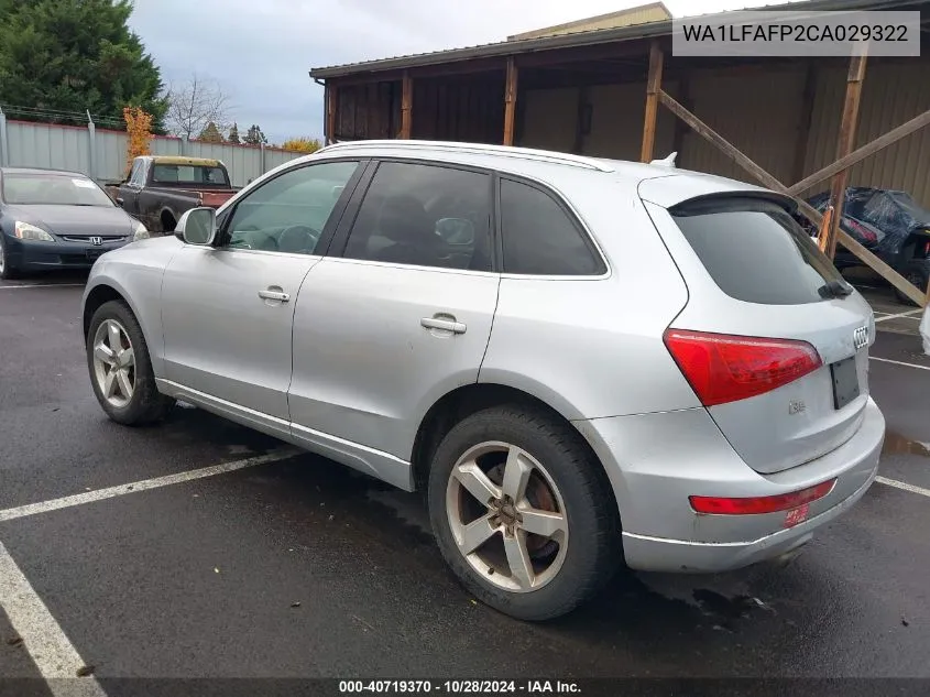 2012 Audi Q5 2.0T Premium VIN: WA1LFAFP2CA029322 Lot: 40719370