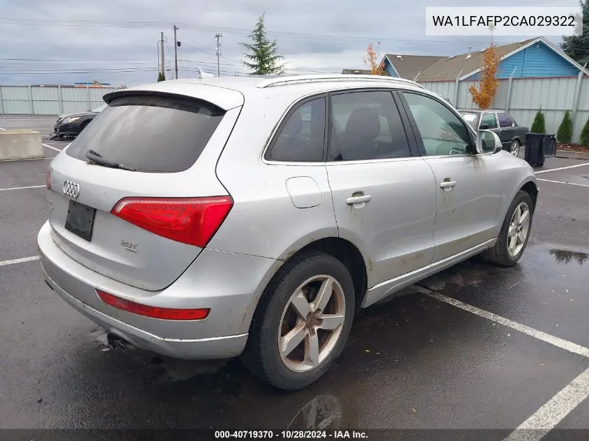 2012 Audi Q5 2.0T Premium VIN: WA1LFAFP2CA029322 Lot: 40719370