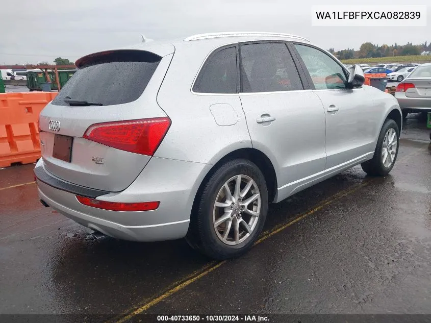 2012 Audi Q5 2.0T Premium VIN: WA1LFBFPXCA082839 Lot: 40733650