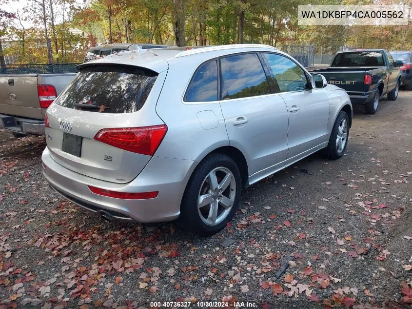 2012 Audi Q5 3.2 Premium Plus VIN: WA1DKBFP4CA005562 Lot: 40736327