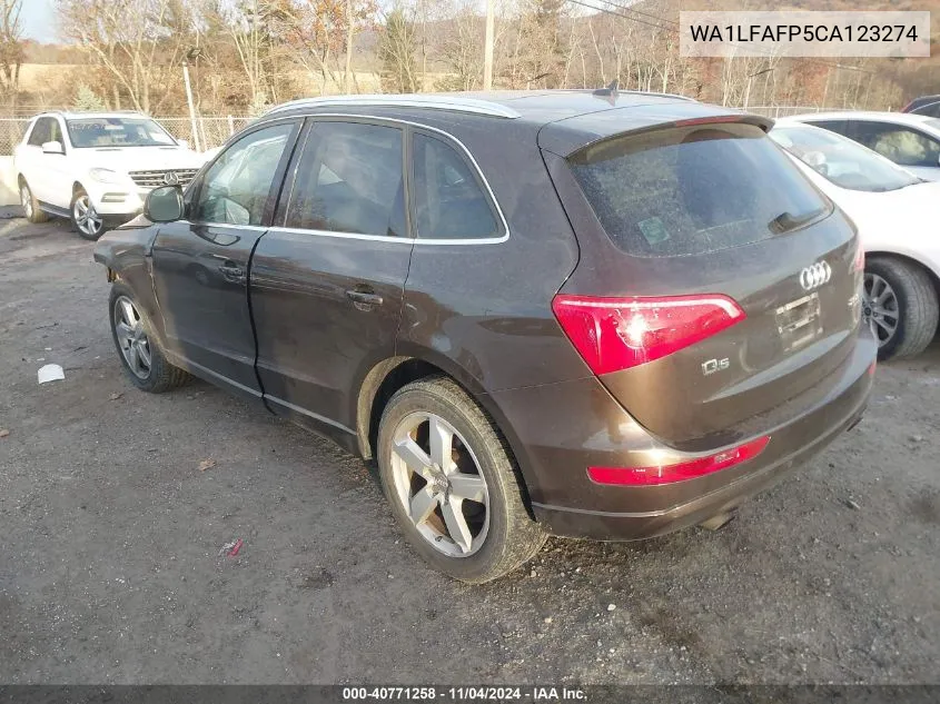 2012 Audi Q5 2.0T Premium VIN: WA1LFAFP5CA123274 Lot: 40771258