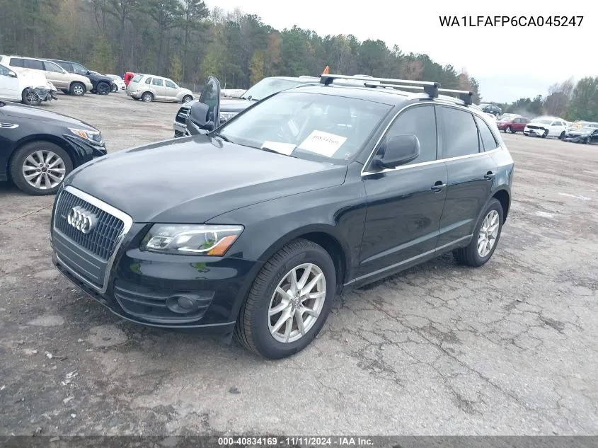 2012 Audi Q5 2.0T Premium VIN: WA1LFAFP6CA045247 Lot: 40834169