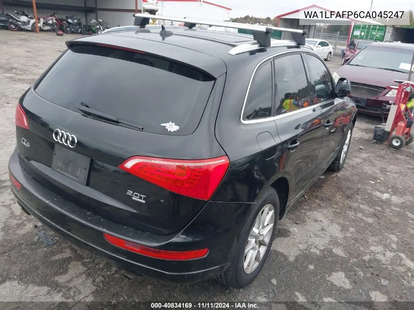 2012 Audi Q5 2.0T Premium VIN: WA1LFAFP6CA045247 Lot: 40834169