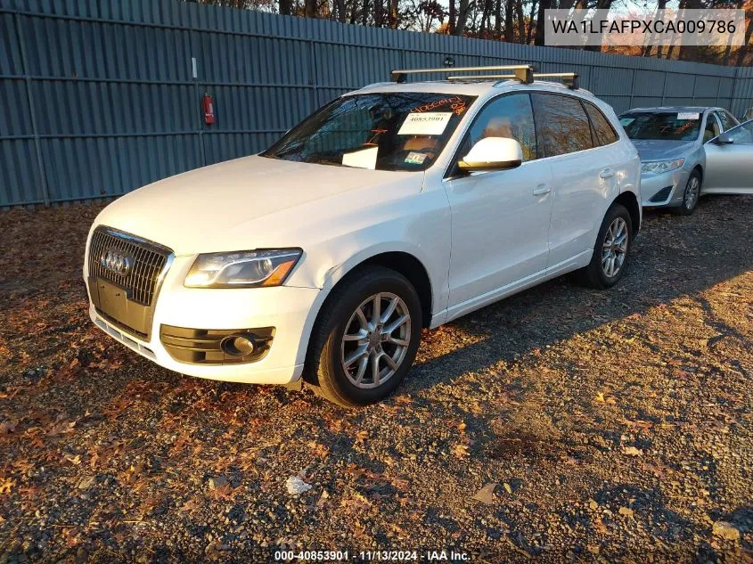 2012 Audi Q5 2.0T Premium VIN: WA1LFAFPXCA009786 Lot: 40853901