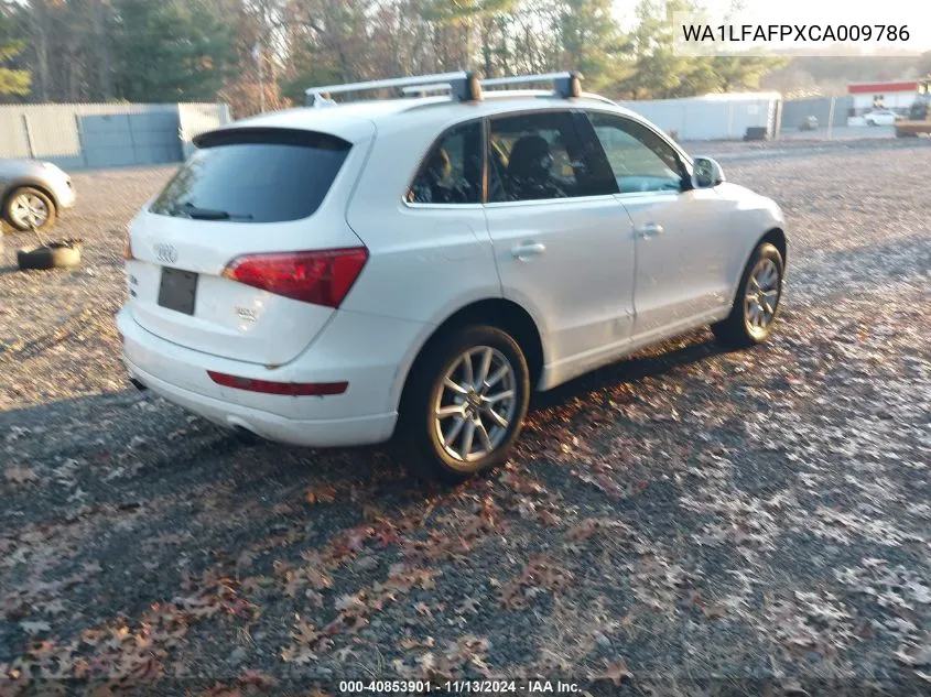 2012 Audi Q5 2.0T Premium VIN: WA1LFAFPXCA009786 Lot: 40853901