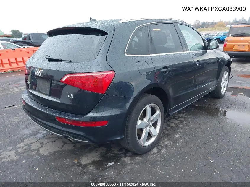 2012 Audi Q5 3.2 Premium VIN: WA1WKAFPXCA083900 Lot: 40856668