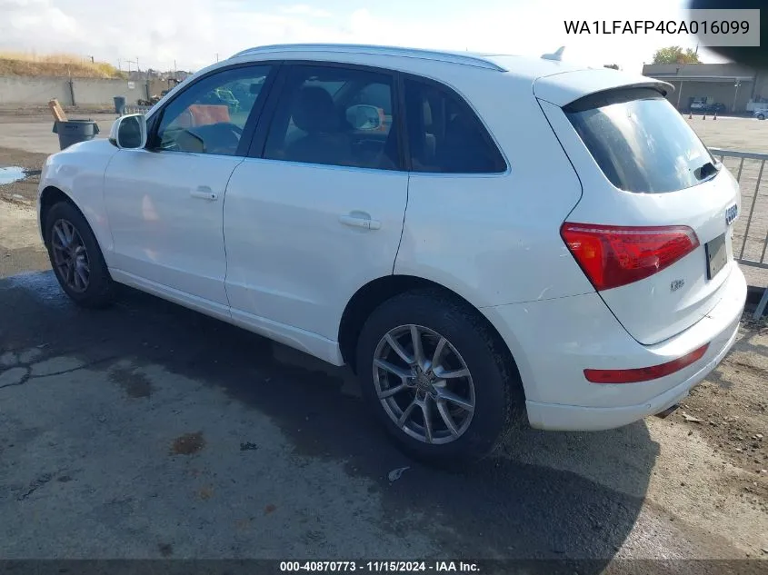 2012 Audi Q5 2.0T Premium VIN: WA1LFAFP4CA016099 Lot: 40870773