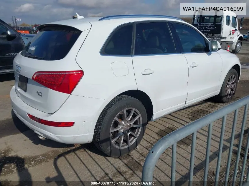 2012 Audi Q5 2.0T Premium VIN: WA1LFAFP4CA016099 Lot: 40870773