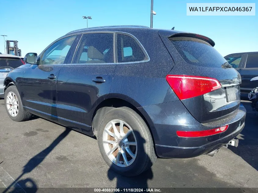 2012 Audi Q5 2.0T Premium VIN: WA1LFAFPXCA046367 Lot: 40883106