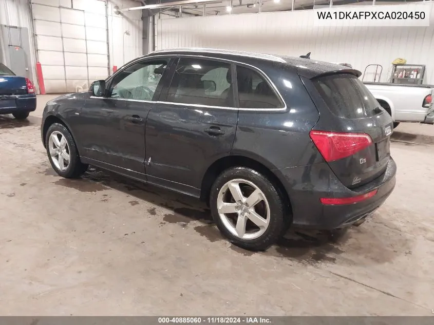 2012 Audi Q5 3.2 Premium Plus VIN: WA1DKAFPXCA020450 Lot: 40885060