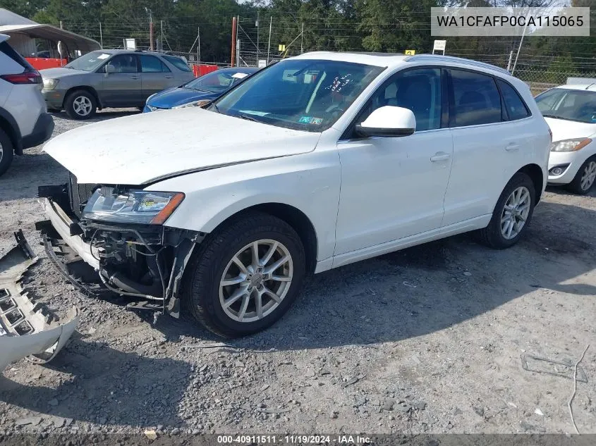 2012 Audi Q5 2.0T Premium VIN: WA1CFAFP0CA115065 Lot: 40911511