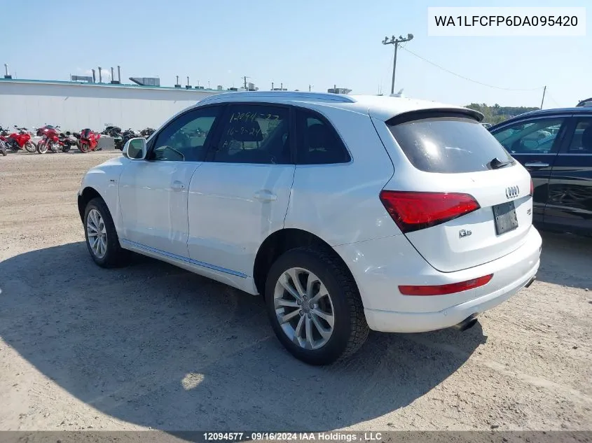 2013 Audi Q5 VIN: WA1LFCFP6DA095420 Lot: 12094577