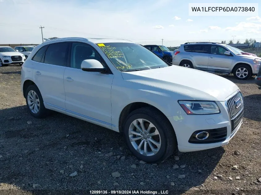 2013 Audi Q5 VIN: WA1LFCFP6DA073840 Lot: 12099135