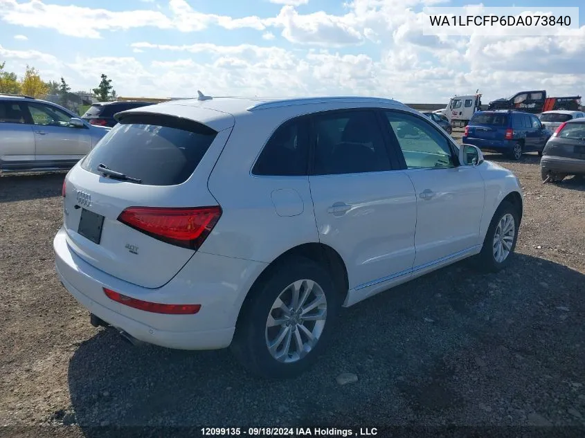 2013 Audi Q5 VIN: WA1LFCFP6DA073840 Lot: 12099135