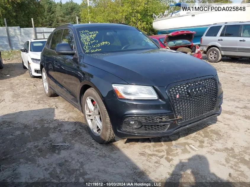 2013 Audi Q5 VIN: WA1MGCFP0DA025848 Lot: 12119512