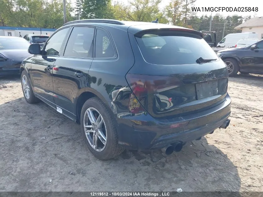 2013 Audi Q5 VIN: WA1MGCFP0DA025848 Lot: 12119512