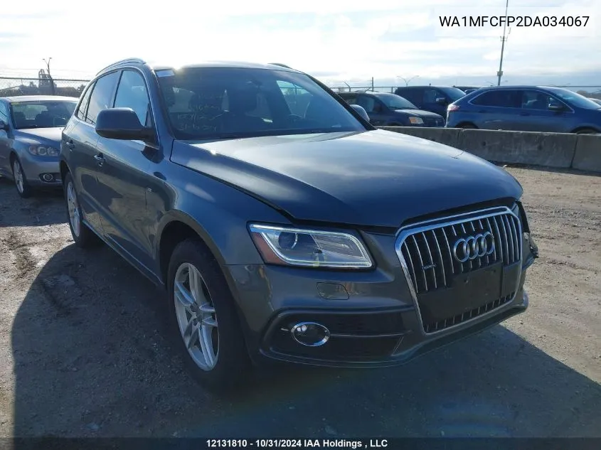 2013 Audi Q5 VIN: WA1MFCFP2DA034067 Lot: 12131810