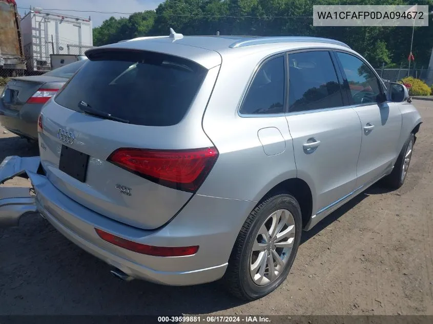 2013 Audi Q5 2.0T Premium VIN: WA1CFAFP0DA094672 Lot: 39599881