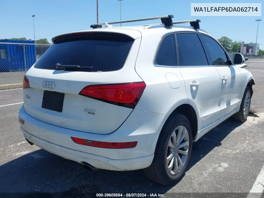 2013 Audi Q5 2.0T Premium VIN: WA1LFAFP6DA062714 Lot: 39609584